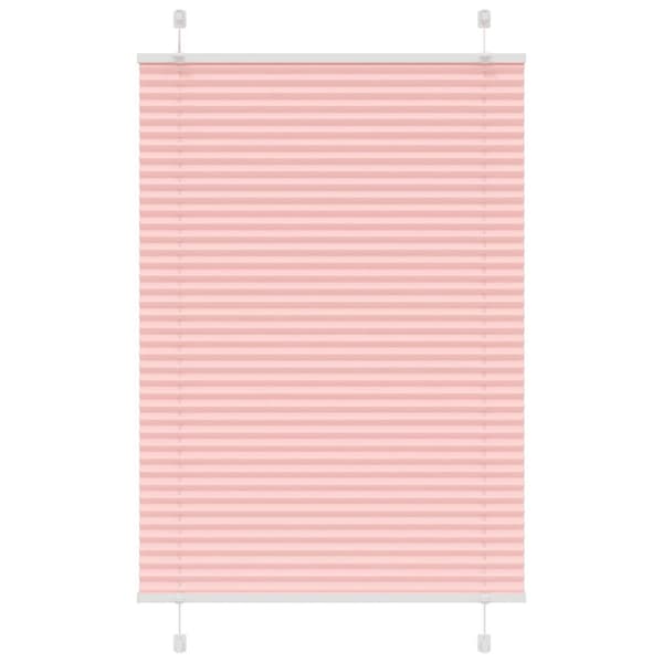 Plisserad persienn rosa 100x100 cm tyg bredd 99,4 cm polyester