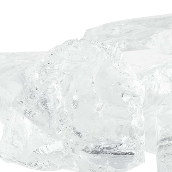 Trädgårdsstenar Vit 12 cm Glas