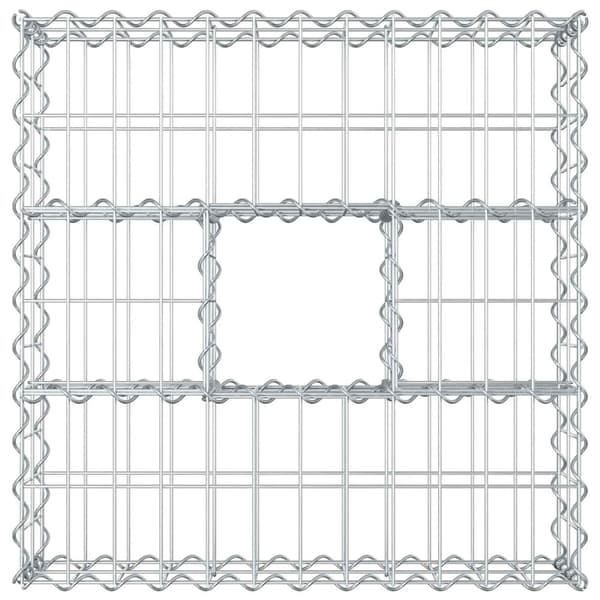 Gabion upphöjd säng Silver