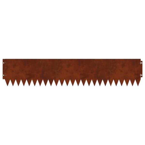 Kant för gräsmatta 10 pcs 103 x 20 cm Stål Rostig