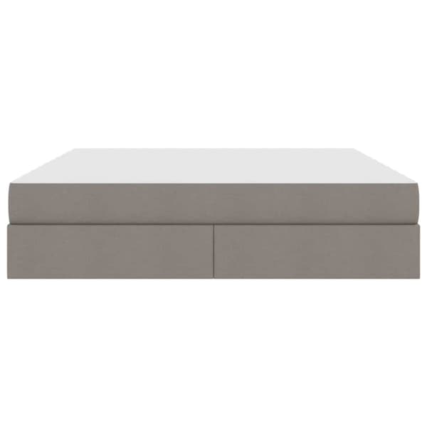 Förvaringssäng med madrass Taupe 180 x 200 cm Polyester