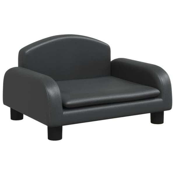 Barnsoffa svart 50x40x30 cm konstläder