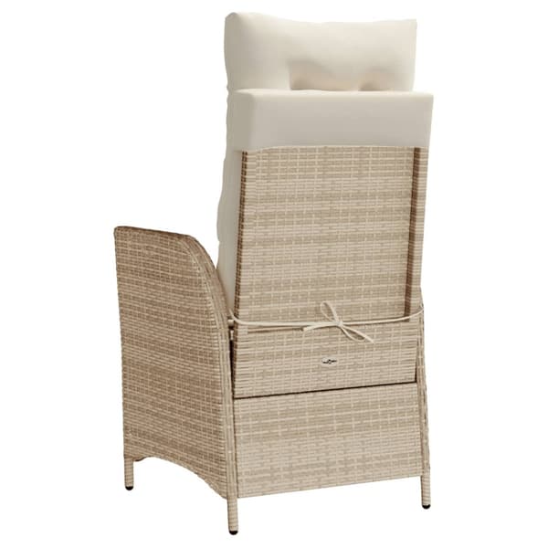 Bistrogrupp med dynor 3 delar beige konstrotting