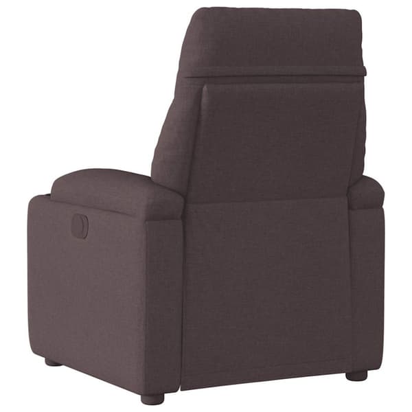 Reclinerfåtölj mörkbrun tyg
