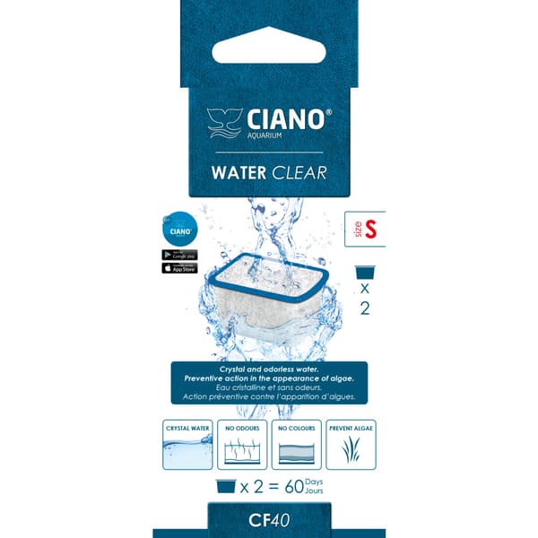 Water Clear Small Ciano 2-pack