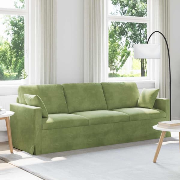 Soffa Ljusgrön 228 x 78 x 80 cm Sammet