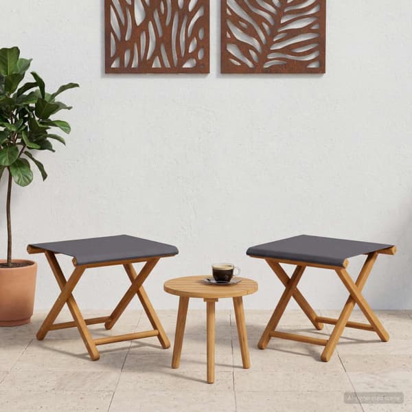 Deck Chair 2 pcs Massiv Eukalyptus Trä Grå