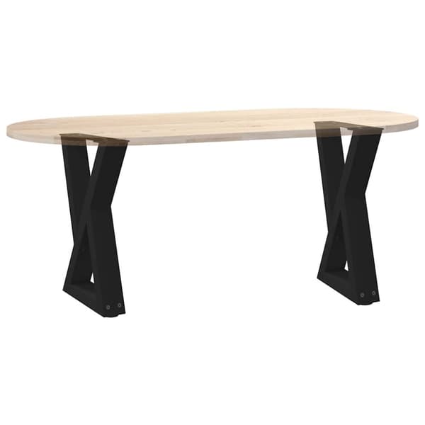 Soffbordsben 2 st svarta 28x(42-43,3) cm stål
