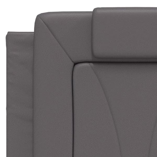 Bed Frame "Viana" with LED without Mattress Grey 140x200 cm