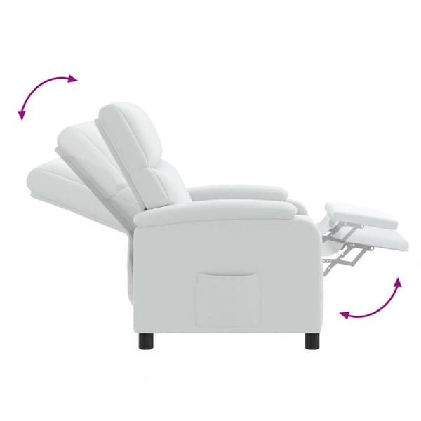 Recliner Vit Tyg