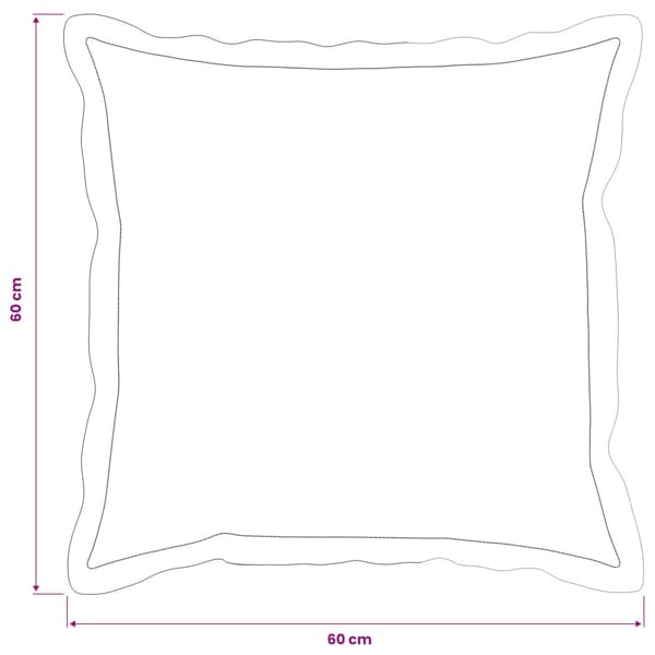 Kuddöverdrag 2 st HOUTEN Röd 60 x 60 cm Polyester