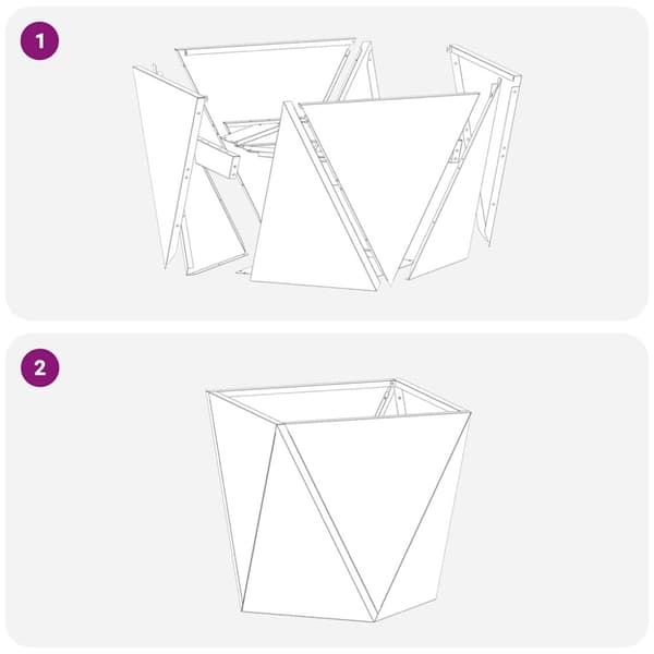 Planteringskärl 2 pcs Silver 30 x 30 x 30 cm Rostfritt stål