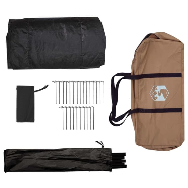Familjetält Brun 10 personer Polyester / Bomull