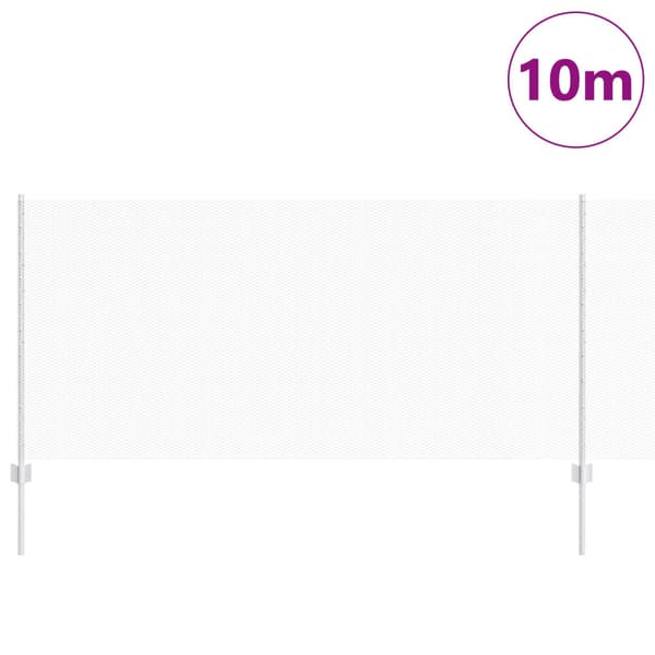 Stängsel med stolpe Silver 1 x 10 m Stål