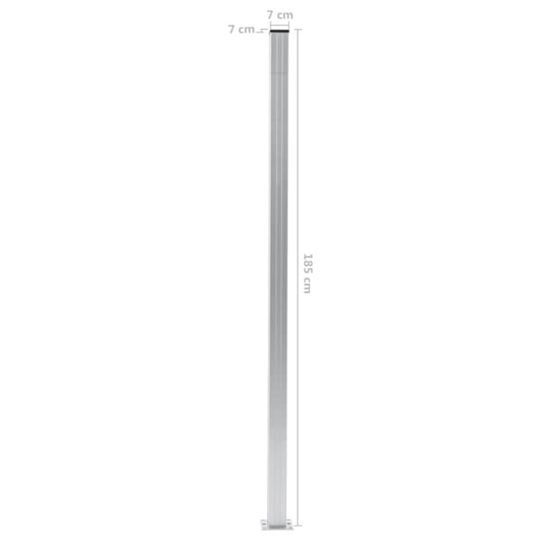 Staketstolpar 2 st aluminium 185 cm
