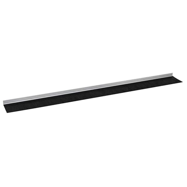 Självhäftande dörrborstlist 2 pcs Silver 100 cm