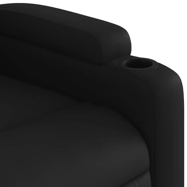 Massagefåtölj svart konstläder