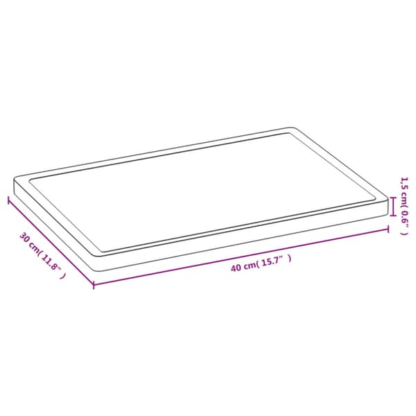 Skärbräda 40x30x1,5 cm bambu
