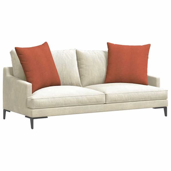 Sofakuddar 2 pcs Röd orange 60 x 60 cm Kordread tyg