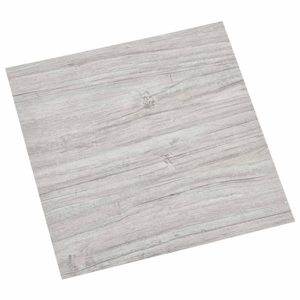 Golvplankor 55 pcs Ljusgrå 5,11 m² PVC