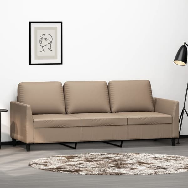 3-sitssoffa cappuccino 180 cm konstläder