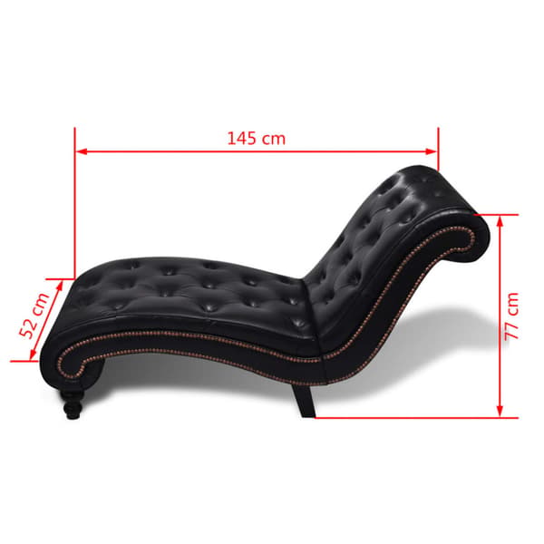 Schäslong brun konstläder