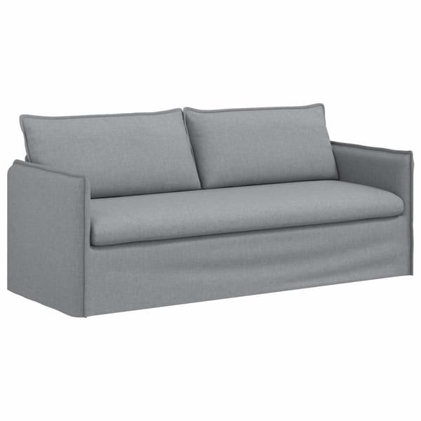 Soffa Ljusgrå 196 x 82 x 85 cm tyg
