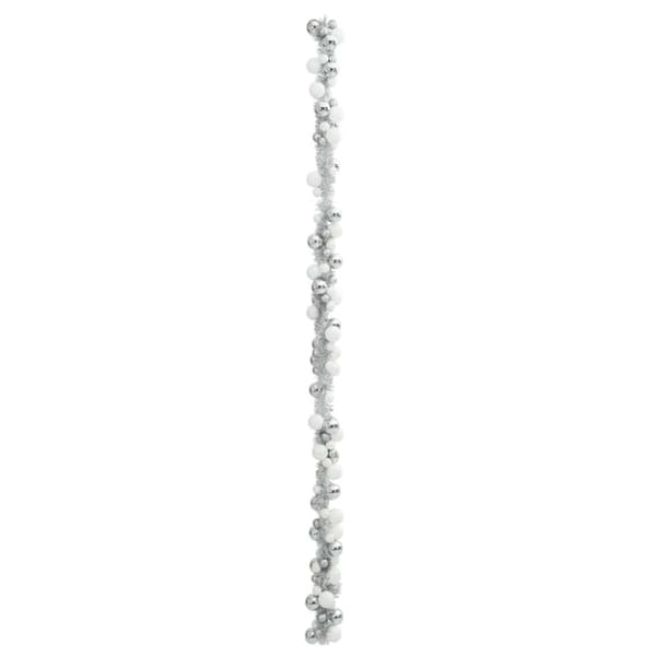 Julkulagirland Vit och Silver 186 cm Polystyren