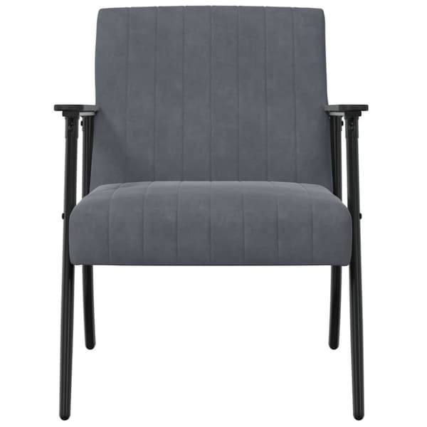 fåtölj Mörkgrå 59 x 75 x 78 cm Sammet