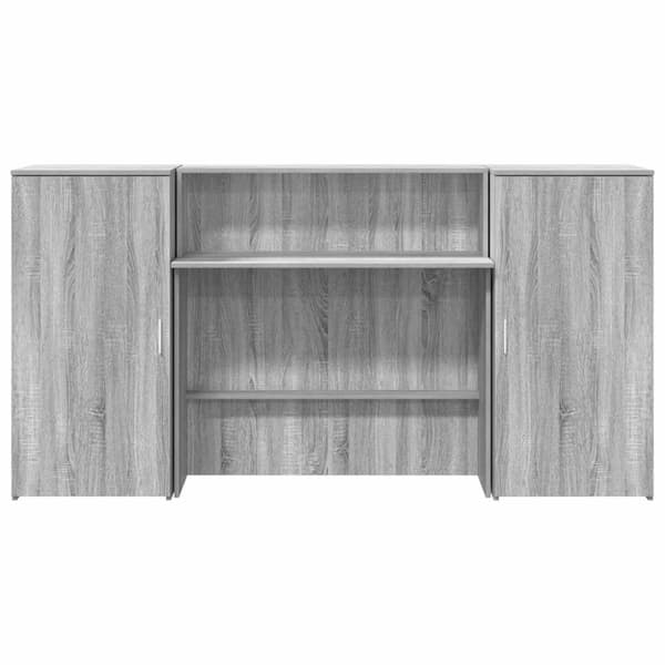 Receptionsdisk grå sonoma 200x50x103,5 cm konstruerat trä