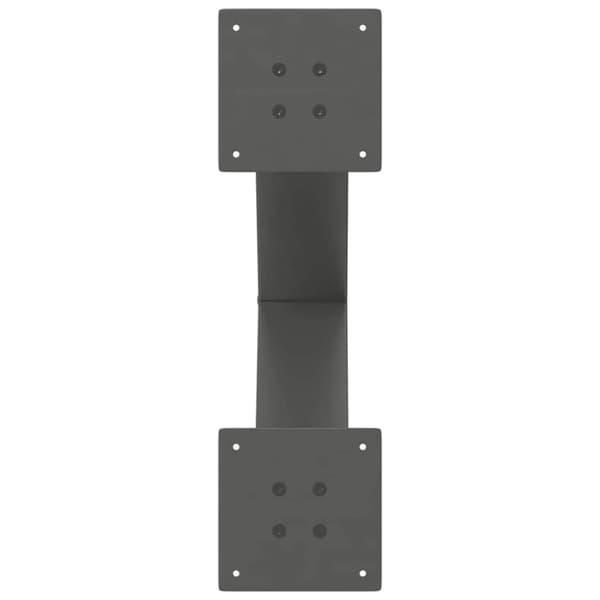Matbordsben X-formade 2 st antracit 50x(72-73) cm stål