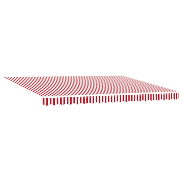 Utfällbar markis Röd och Vit 450 × 350 cm Polyester och Stål