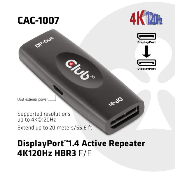 Club 3D CAC-1007 - repeater - DisplayPort