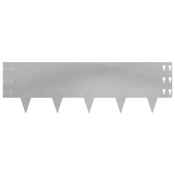 Kant för gräsmatta 20 pcs 100 x 30 cm Stål Silver