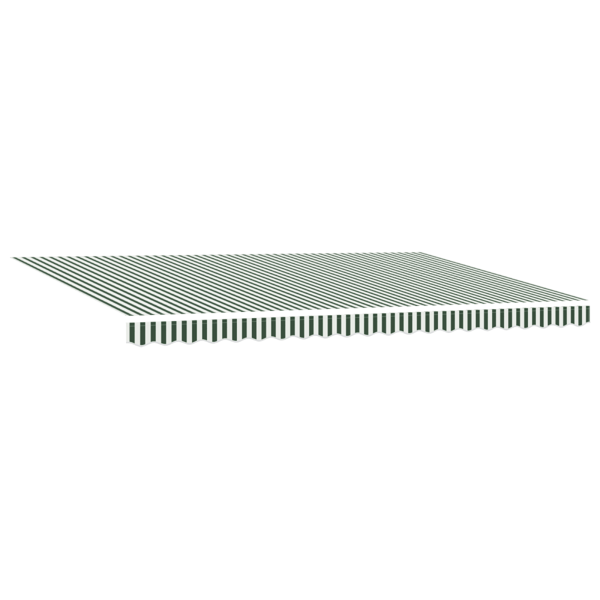 Markisram Grön och Vit 500 × 300 cm Polyester med PU-beläggning