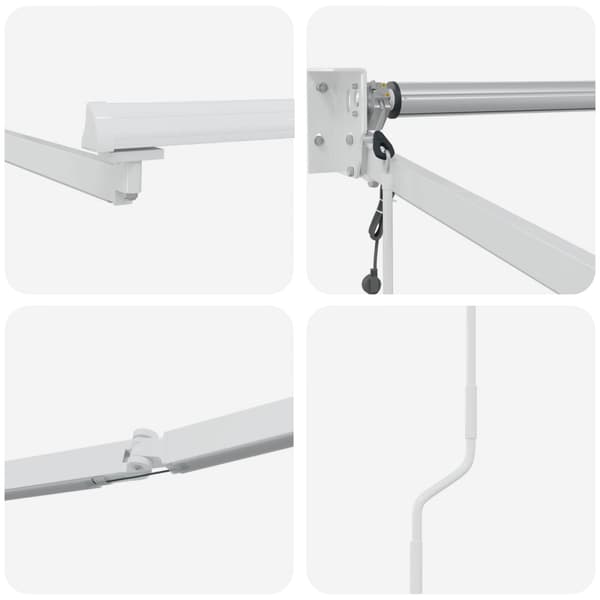 Elektrisk utdragbar markisram Vit 4 x 2 m Aluminium