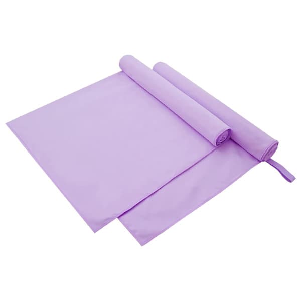 Sporthanddukar 2 pcs Lila 180 x 90 cm Polyester och polyamid