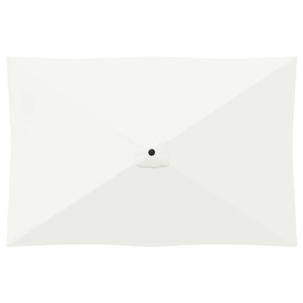 Trädgårdsparasol 200 x 300 cm Polyester Rektangulär Gräddvit