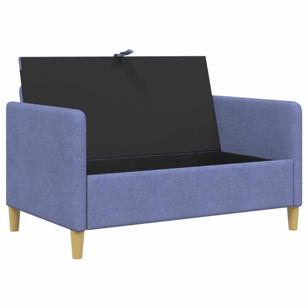 Soffa med förvaring Jeansblå 122 x 78 x 87 cm Polyester