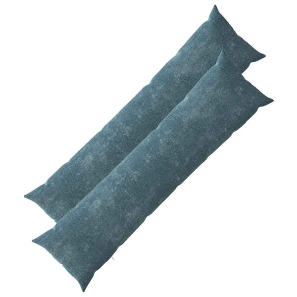 Kuddöverdrag 2 st HEERLEN Blå 40 x 145 cm Chenilletyg