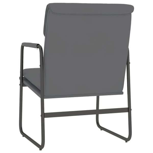 Loungestol grå 55x64x80 cm konstläder