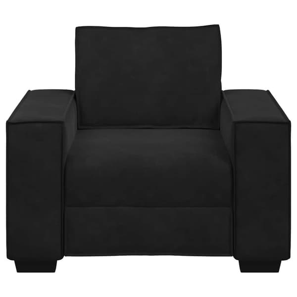 Soffstol svart 100x78x84 cm sammet