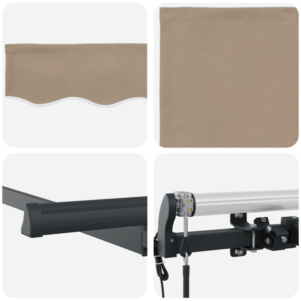 Utfällbar markis Beige 350 x 200 cm tyg