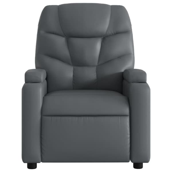 Massagefåtölj grå konstläder