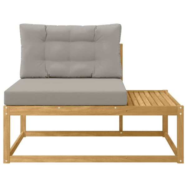 Modulsoffa utomhus med kudde Vit 115 x 83 x 73 cm Polyester