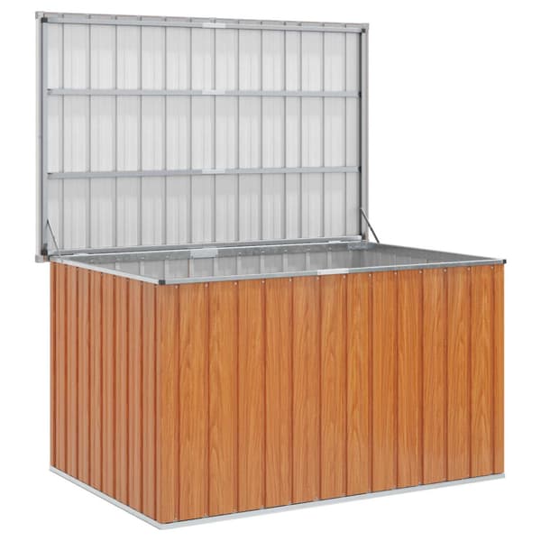 Utomhusförvaringslåda Galvaniserat stål 150 x 101 x 91 cm trä