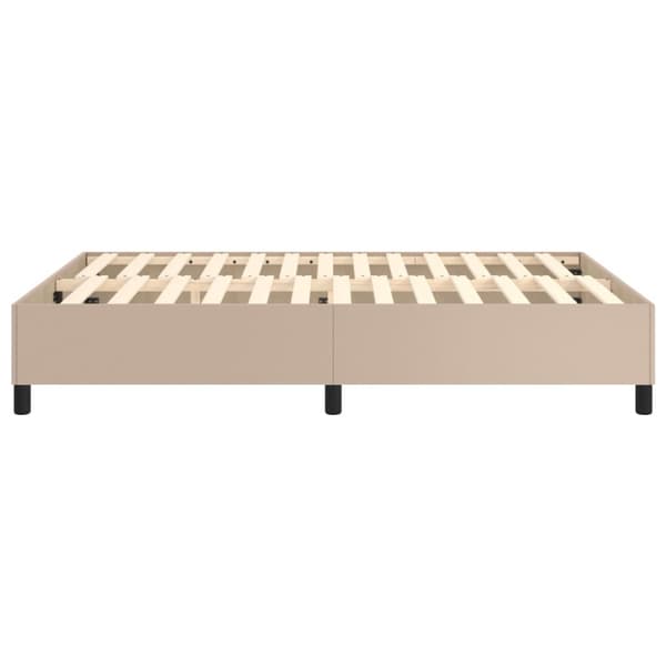 Boxspring-sängram cappuccino 140x190 cm konstläder