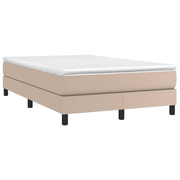Boxspring-sängram cappuccino 120x200 cm konstläder