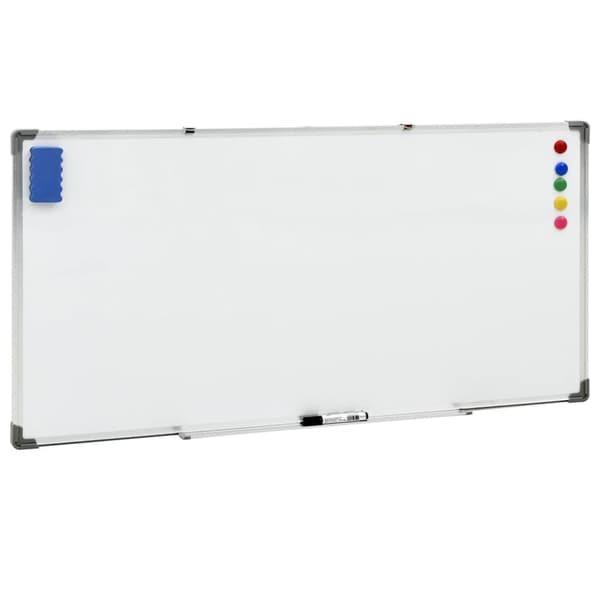 Magnetisk whiteboard vit 110x60 cm stål
