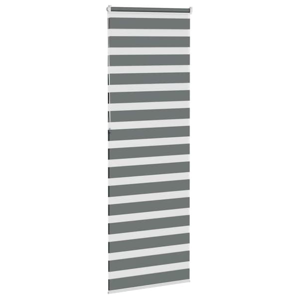 Rullgardin zebra mörkgrå 80x230 cm tyg bredd 75,9 cm polyester